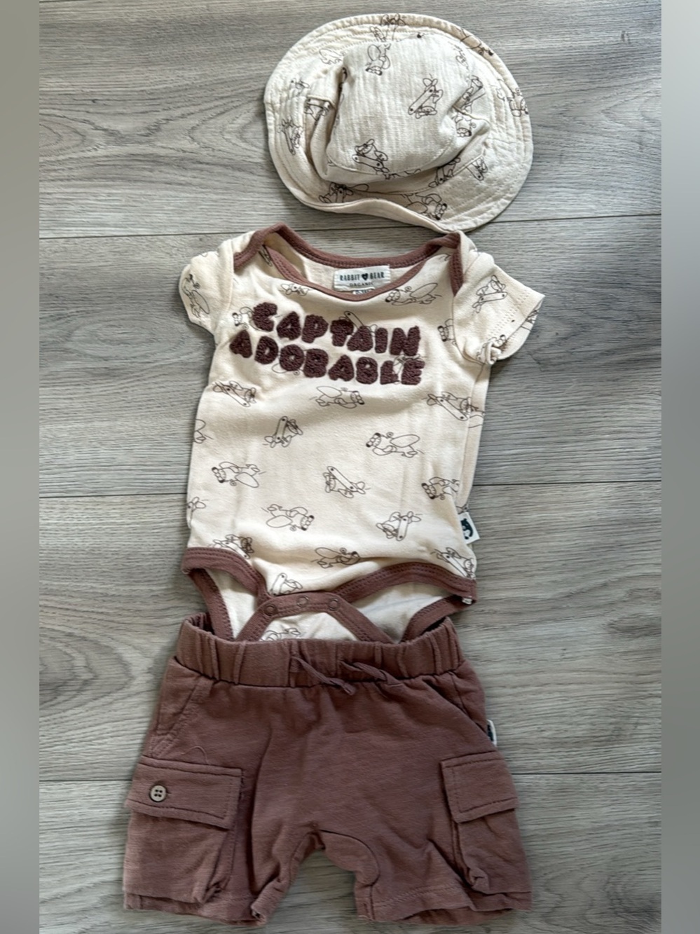 Like New Rabbit Bear Organic Cotton Captain Adorable Outfit